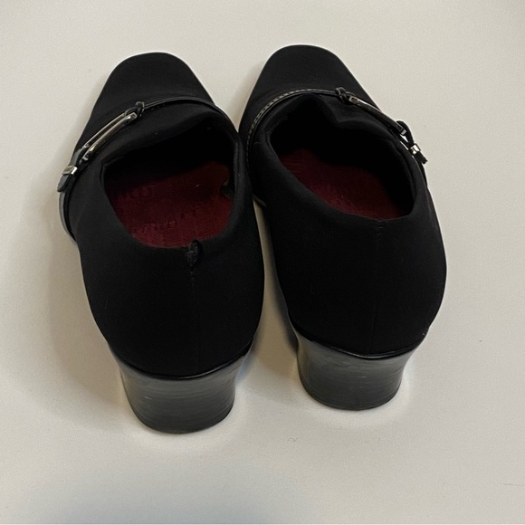 Munro black Cindi Block Heel Pump Black Stretch Fabric 7 M - Picture 6 of 9